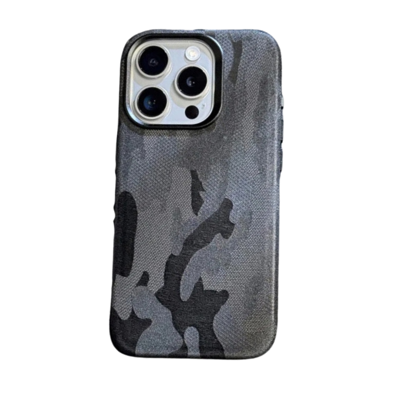 Capa Camuflada para iPhone - Estilo Black Elegante com Proteção Durável