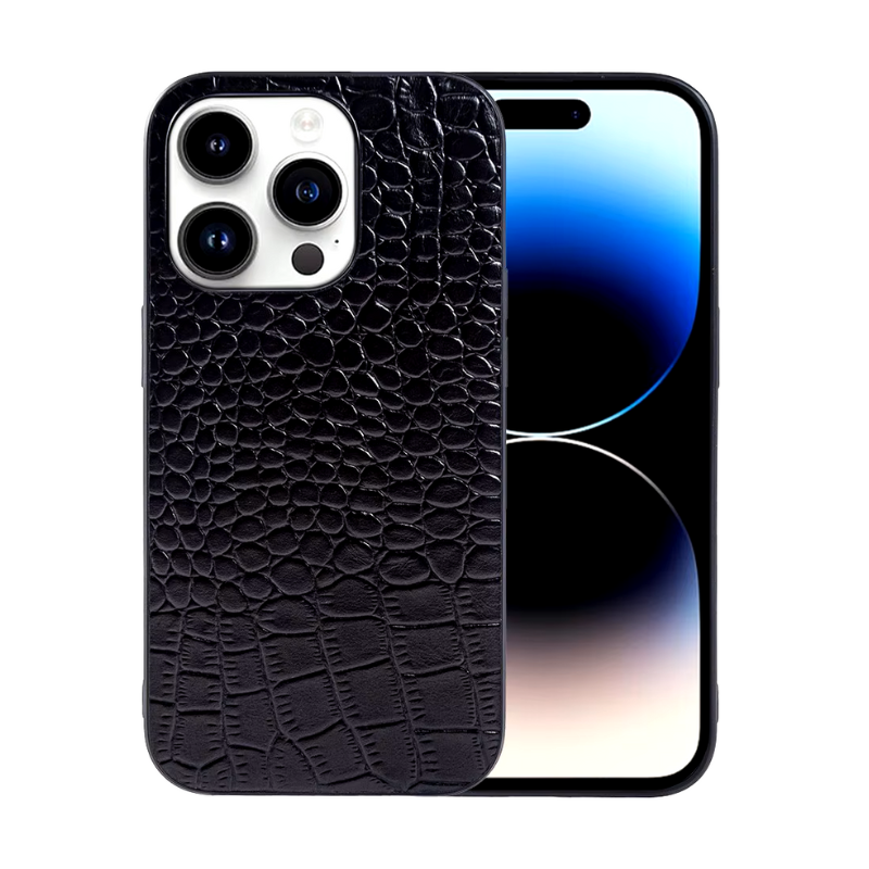 Capa para iPhone em Couro Genuine Crocodilo - Elegância e Proteção Sofisticada