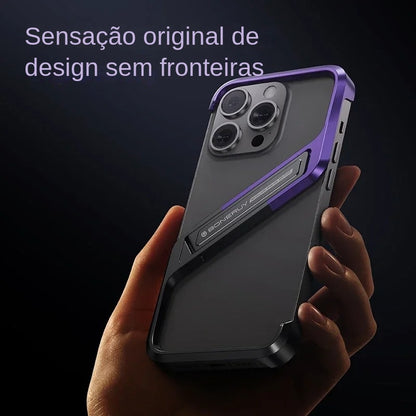 Capa para iPhone Aluminum Geometric - Design Sem Borda com Estilo Moderno