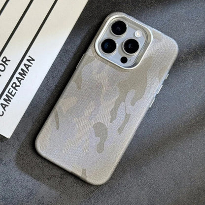 Capa Camuflada para iPhone - Estilo Cinza Moderno com Proteção Confiável