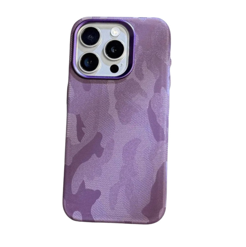 Capa Camuflada para iPhone - Design Unic em Lilás Estiloso e Protetor