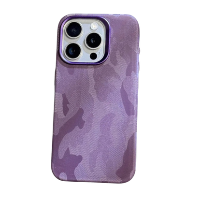 Capa Camuflada para iPhone - Design Unic em Lilás Estiloso e Protetor