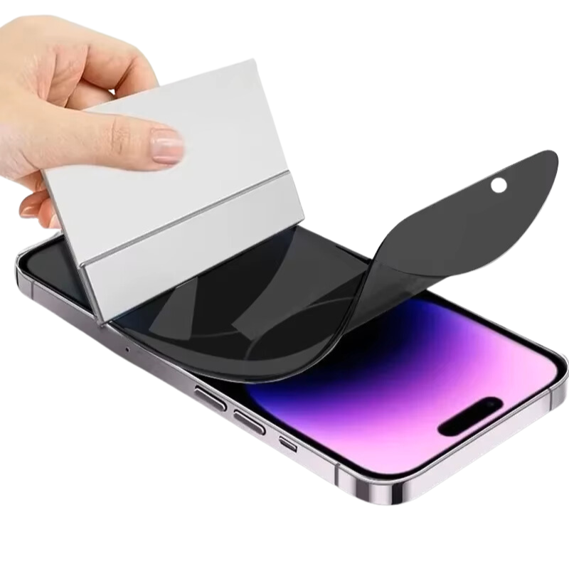 Película Anti-Spy de Hydrogel para iPhone - 3 Peças com Protetor de Privacidade