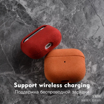 Capa Luxuosa em Suede Artificial ALCANTARA para AirPods 3