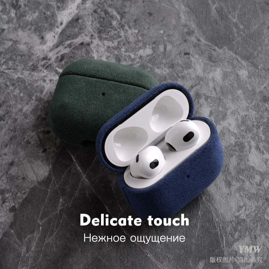 Capa Luxuosa em Suede Artificial ALCANTARA para AirPods 3