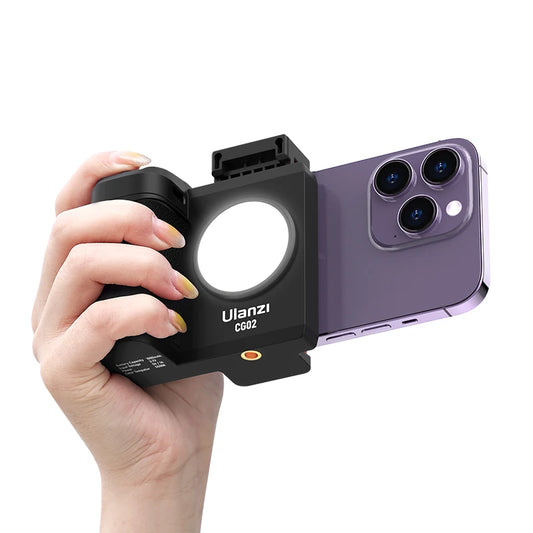 Selfie Grip Sem Fio Bluetooth com Luz de Preenchimento 5500K